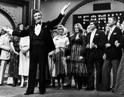 In this May 8, 1978 file photo, Richard Dawson, foreground, is in his familiar role as host of
