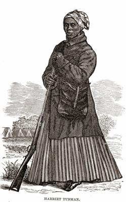 Harriet Tubman during the Civil War (Wikimedia Commons/woodcut artist unknown)