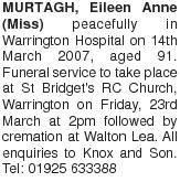 MURTAGH obituary, , Rugby