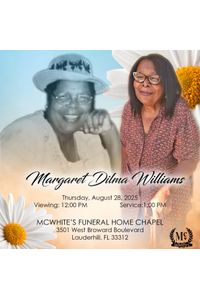Margaret Dilma Williams obituary, Fort Lauderdale