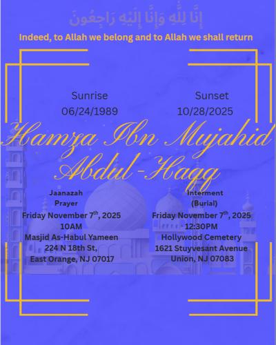 Hamza Abdur-Haqq obituary, Irvington, Irvington