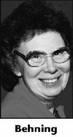 NORMA JANE BEHNING obituary, , Ossian, Fort Wayne