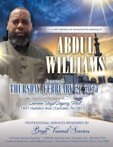 Abdul Williams obituary, Camden, Camden