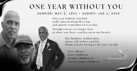 GARY (DOGS BAILEY) FREDERICK EDMOND BARTLEY obituary, Unknown, Hamilton