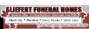 Sliefert Funeral Home - Storm Lake