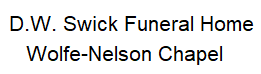 D.W. Swick Funeral Home Wolfe-Nelson Chapel