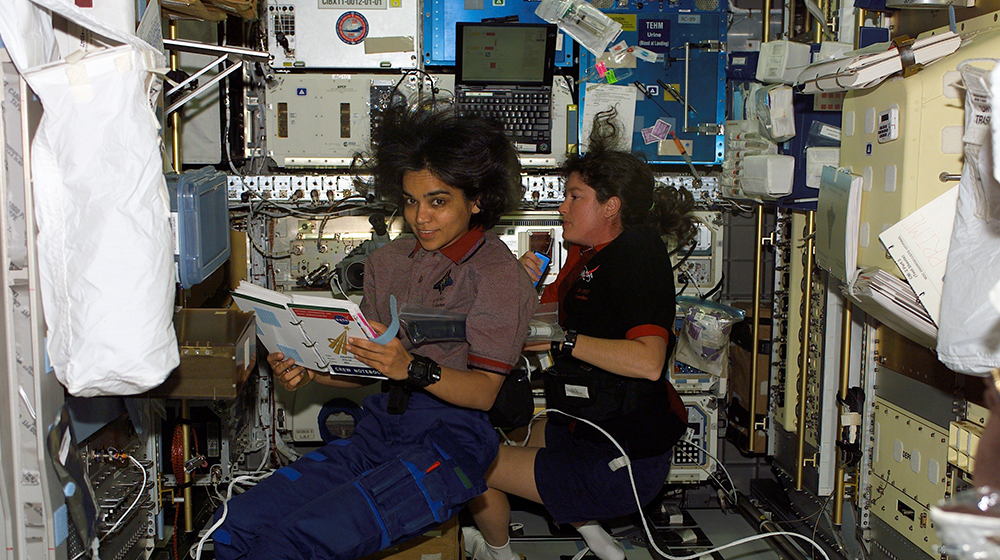 NASA astronauts Kalpana Chawla and Laurel Clark